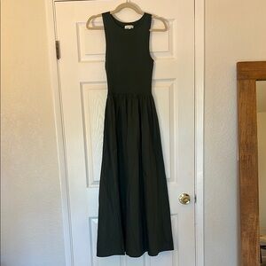 Moon River Mixed Media Sleeveless Sundress
